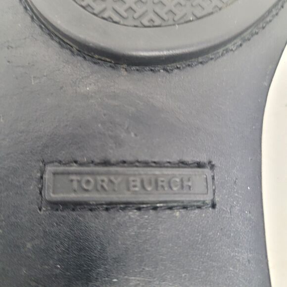 Tory Burch Minnie Travel Thong Sandals Black Leather Size 9, Designer Womens 98% - Picture 5 of 5